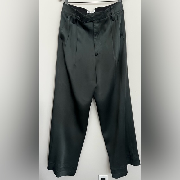 ZARA Emerald Green Satin Matching Coord Suit - Picture 12 of 16